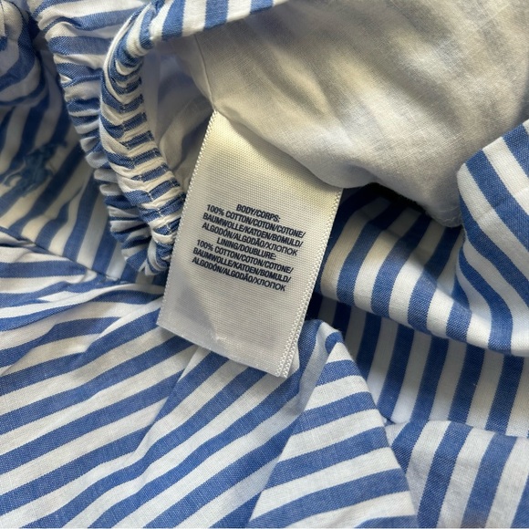 Polo Ralph Lauren White And Blue Striped Tiered Skirt, Size 8-10 (Medium) - Picture 4 of 5